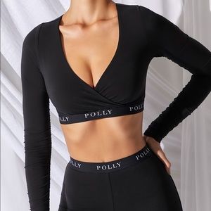 OH POLLY Black Logo Crop